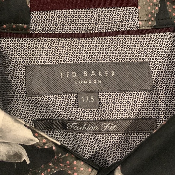 Ted Baker Famaize Fit Leaf Casual Shirt - Picture 3 of 6